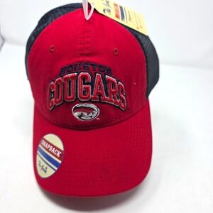 The Game Hat Mens OS‎ Red Blue Mesh Snapback University Of Houston Cougars NWT